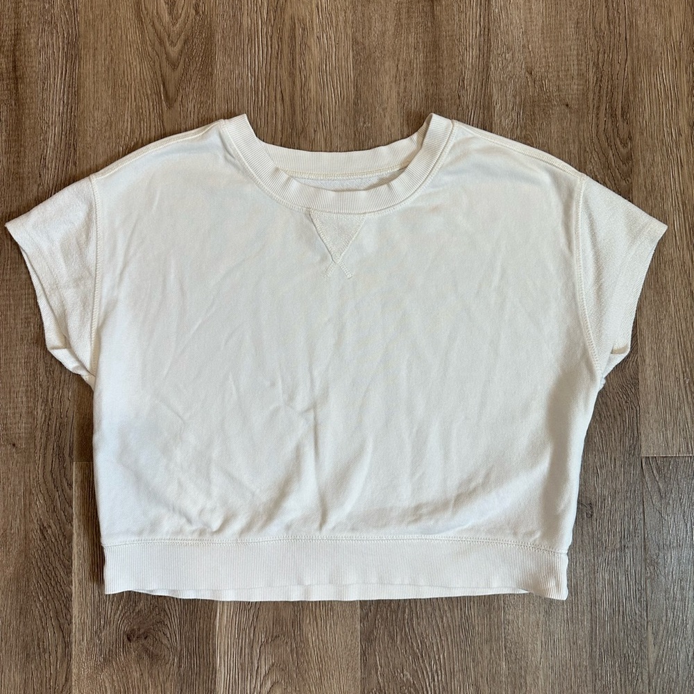 Women's Cream Cropped Top